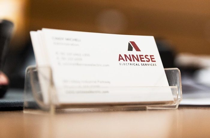 Annese business cards on office desk
